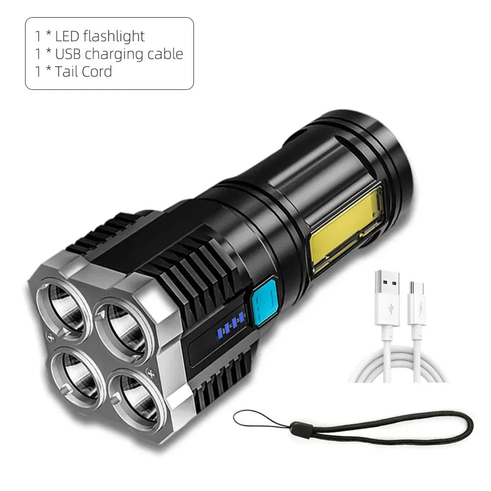 Lightweight Outdoor  LED Flashlight with COB Side Light
