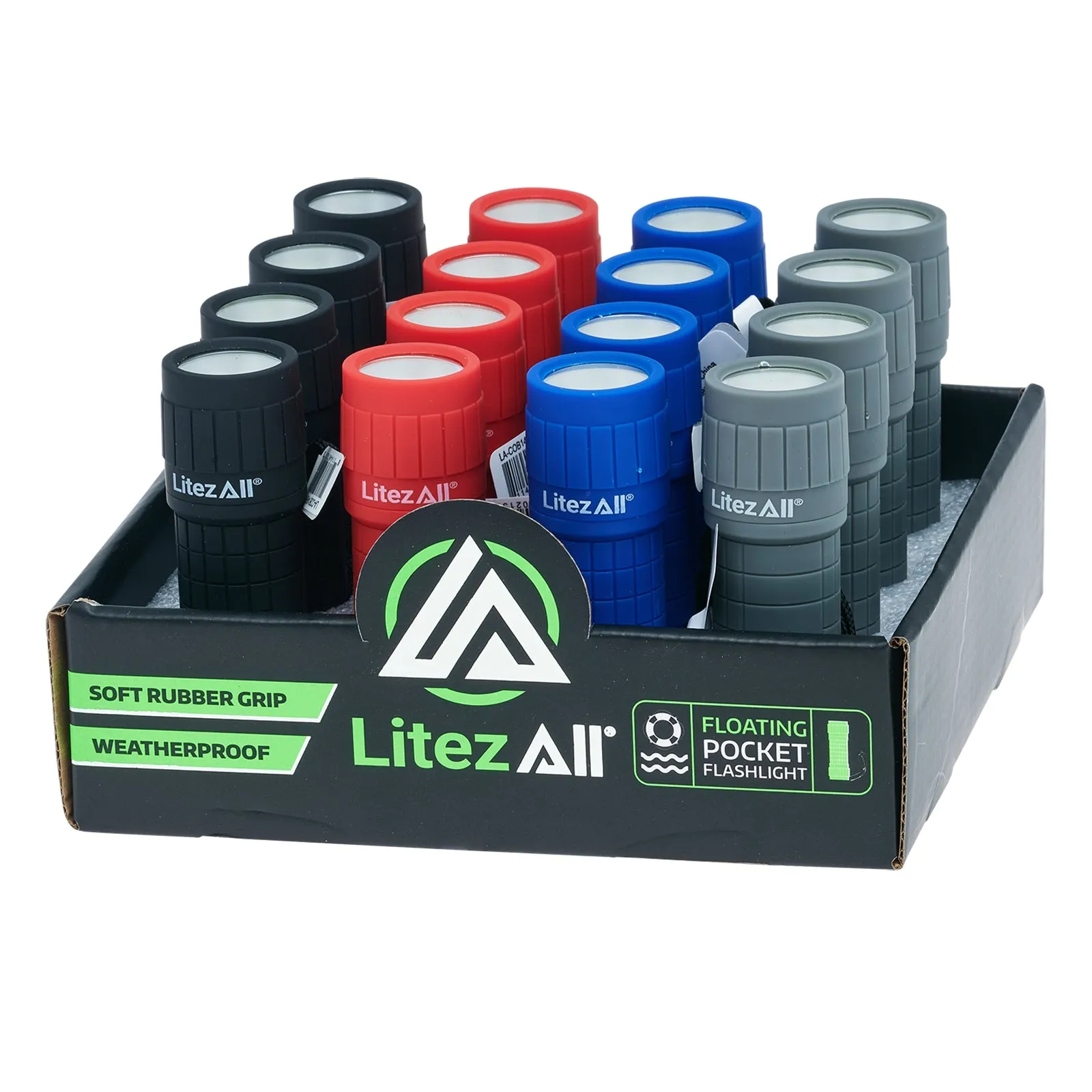 LitezAll 100 Lumen All Weather Rubber Coated Pocket Flashlight