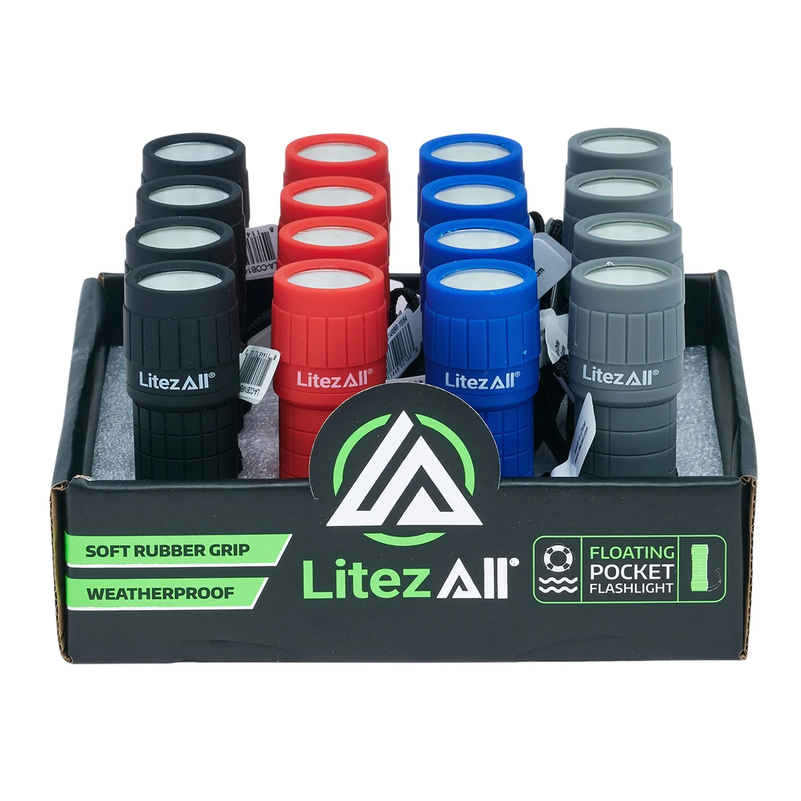 LitezAll 100 Lumen All Weather Rubber Coated Pocket Flashlight