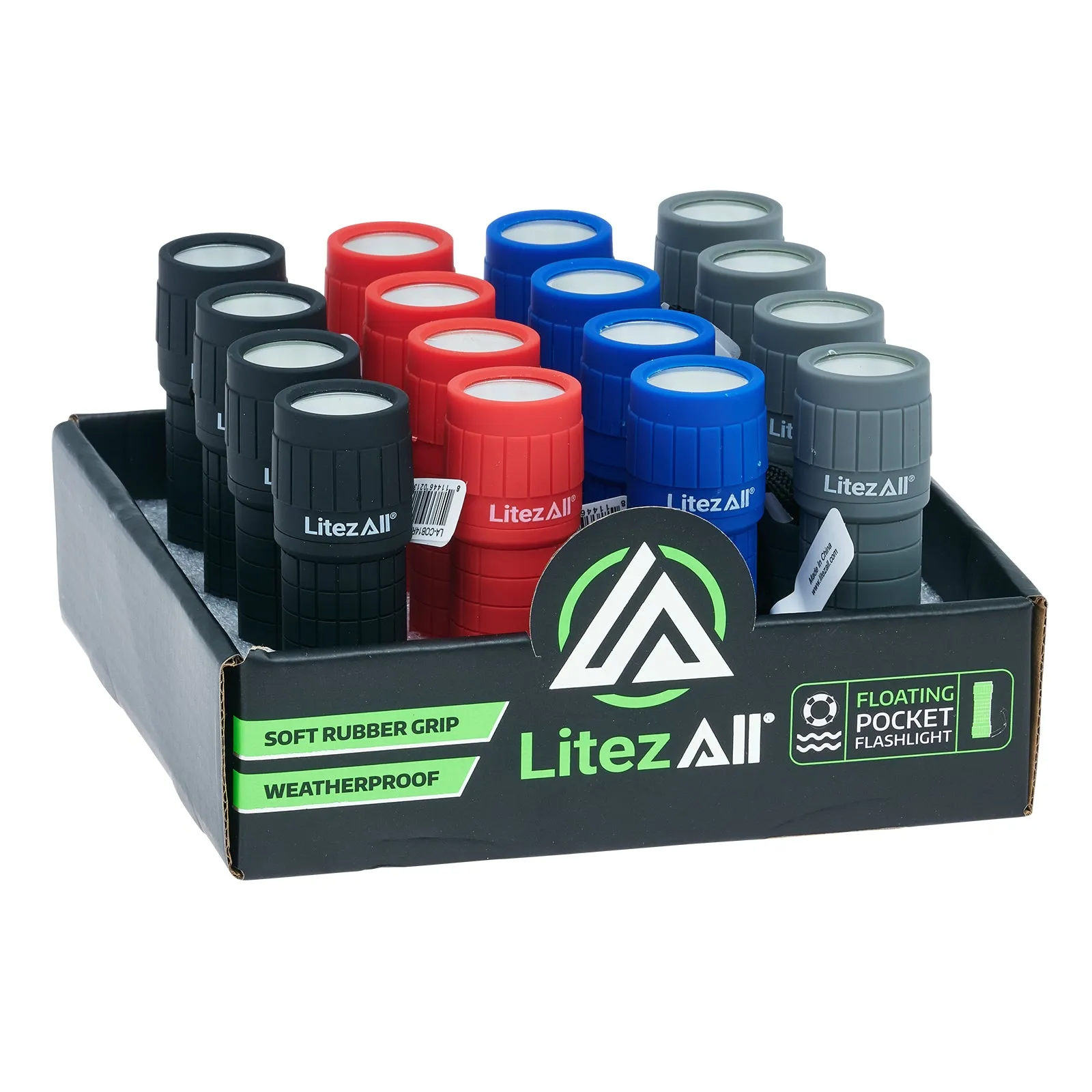 LitezAll 100 Lumen All Weather Rubber Coated Pocket Flashlight