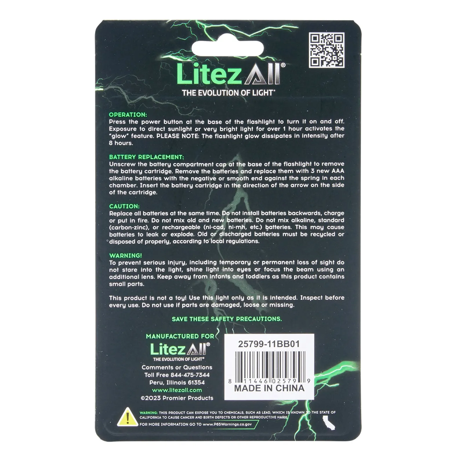 LitezAll Glow In the Dark Flashlight 2 Pack