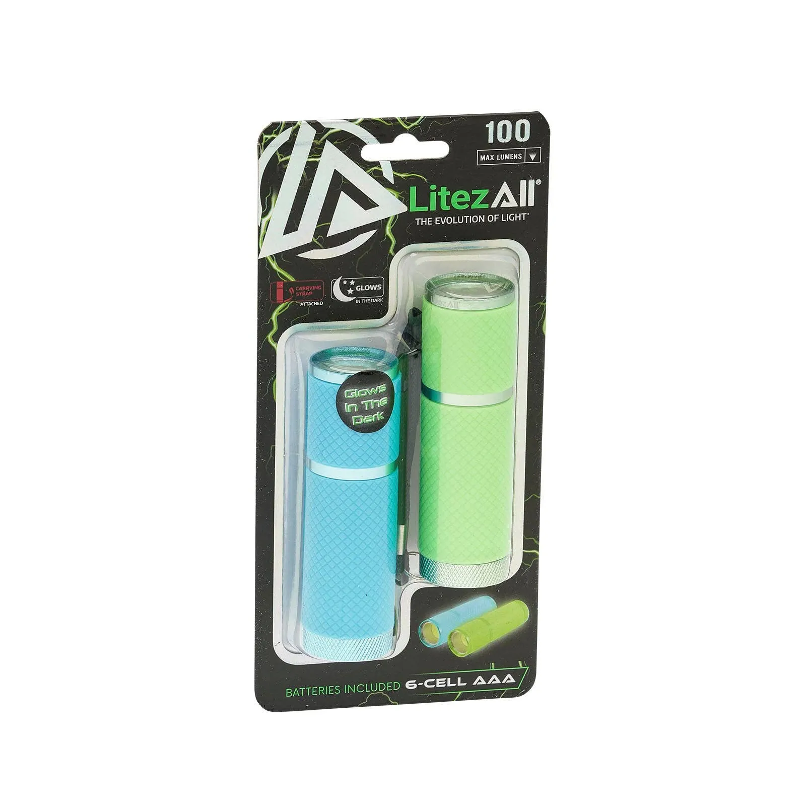 LitezAll Glow In the Dark Flashlight 2 Pack