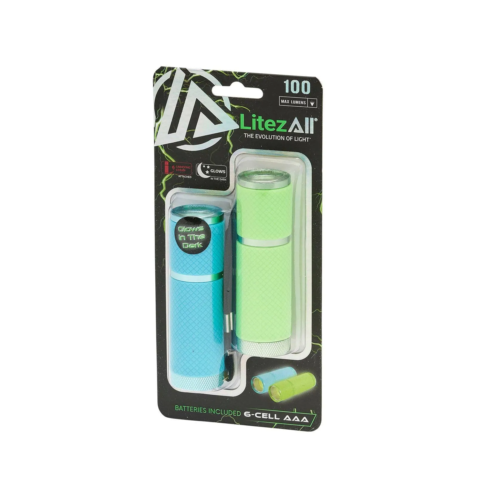 LitezAll Glow In the Dark Flashlight 2 Pack