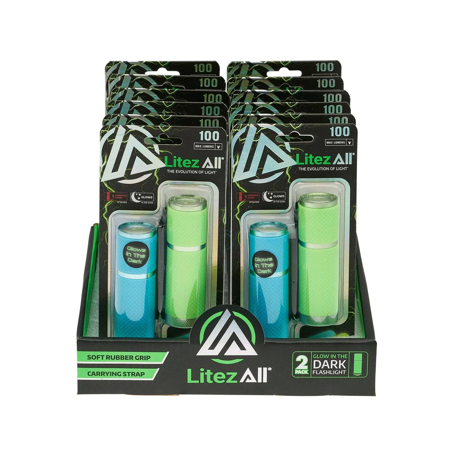 LitezAll Glow In the Dark Flashlight 2 Pack