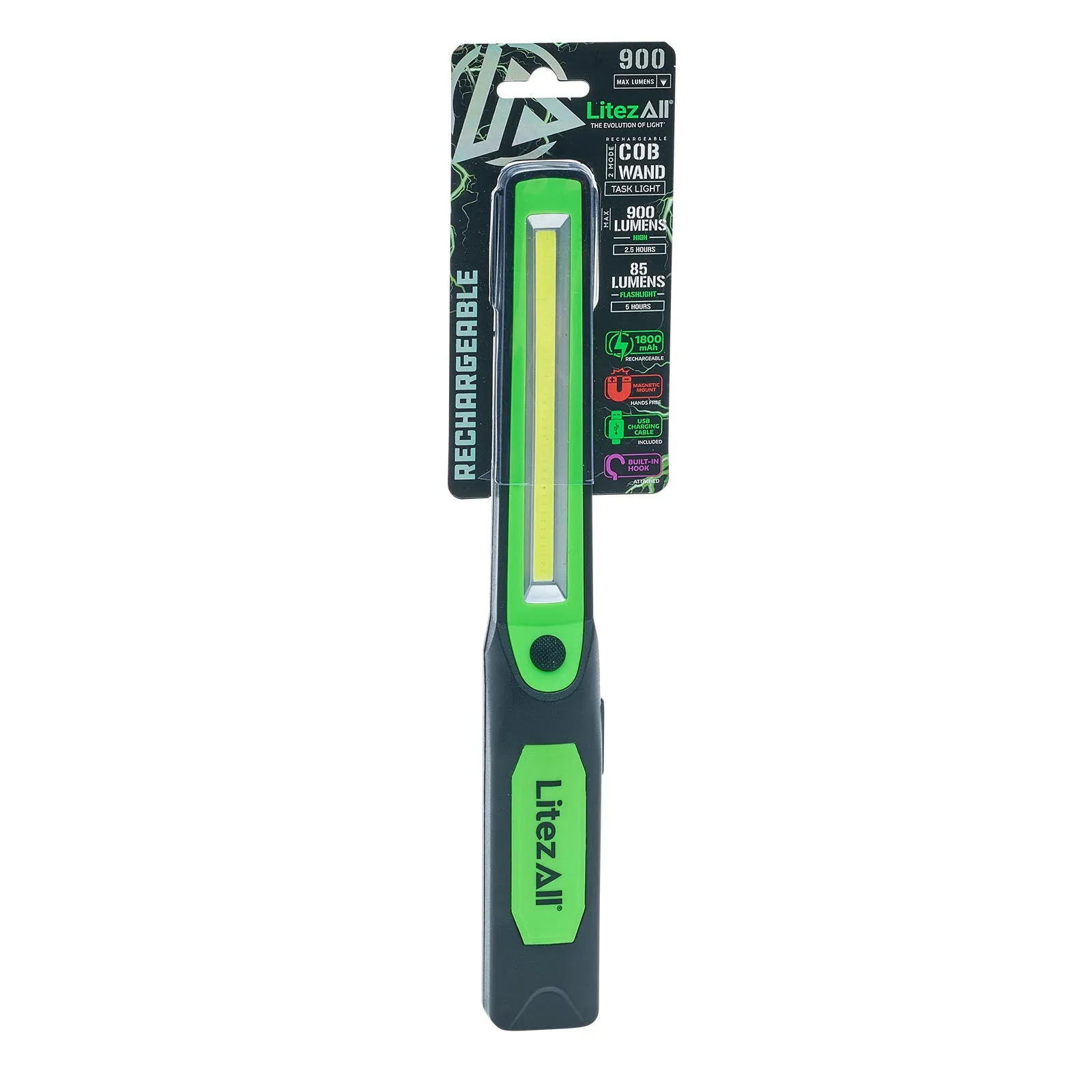 LitezAll Rechargeable Wand Work Light with Flashlight