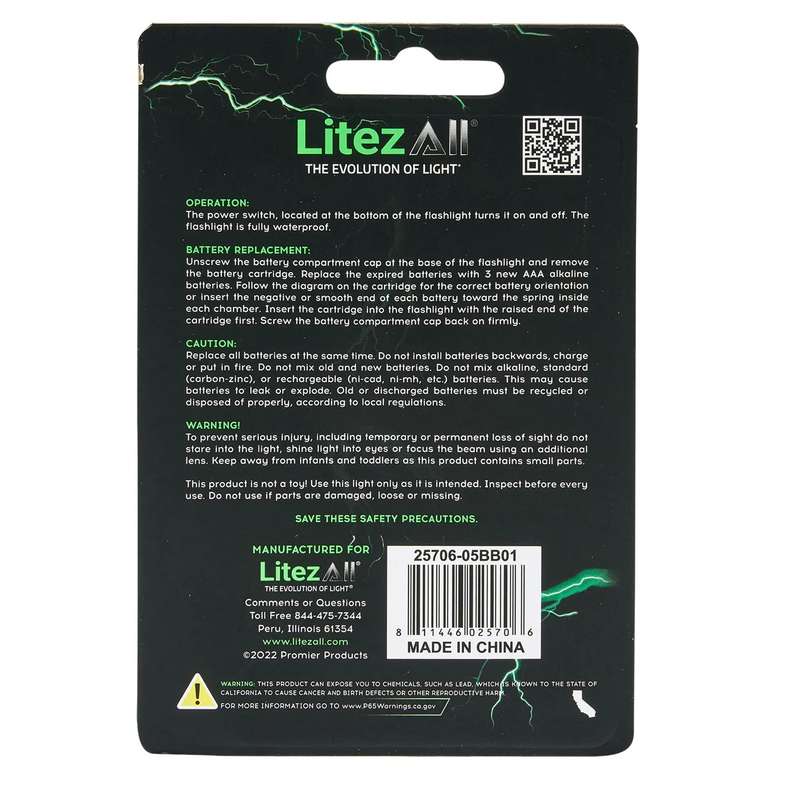 LitezAll Rubber Coated Pocket Flashlight 2 Pack