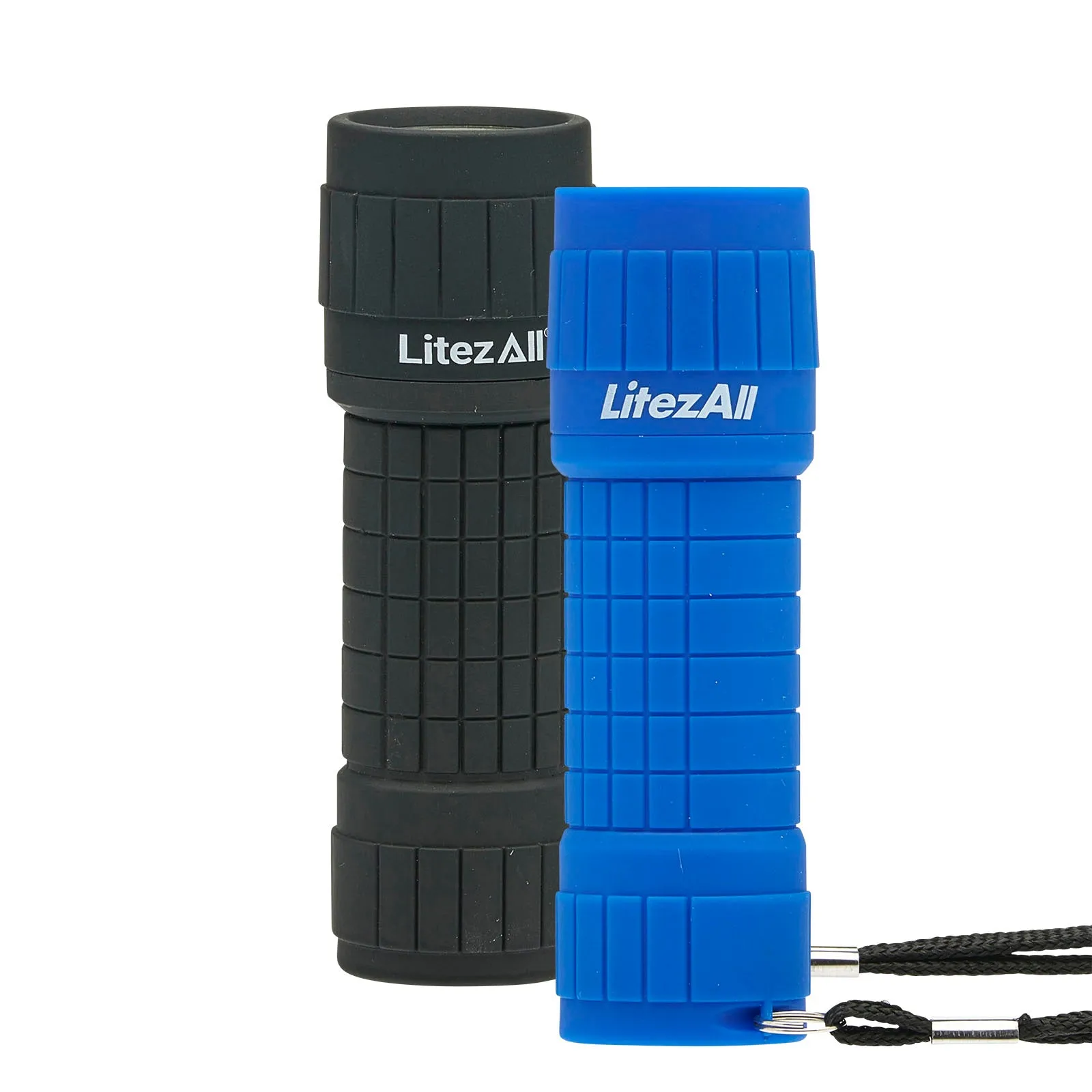 LitezAll Rubber Coated Pocket Flashlight 2 Pack