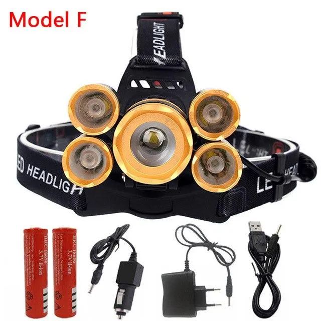 Litwod Z10 XML 3T6 LED Headlight Headlamp 10000Lm Head Lamp Light 4mode torch 2x18650 battery AC charger for fishing Lights