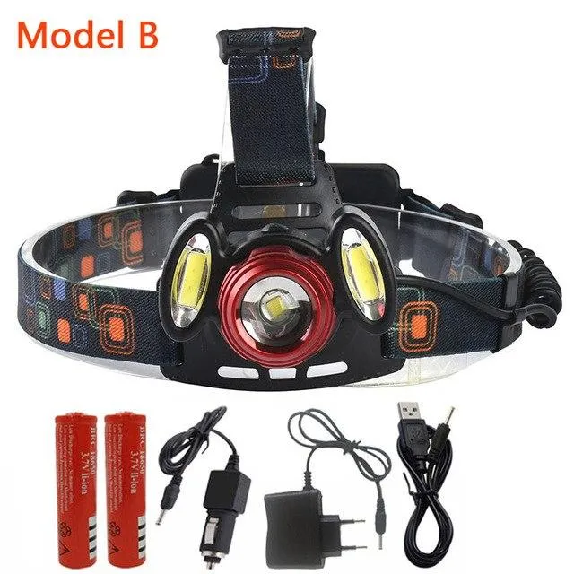 Litwod Z10 XML 3T6 LED Headlight Headlamp 10000Lm Head Lamp Light 4mode torch 2x18650 battery AC charger for fishing Lights