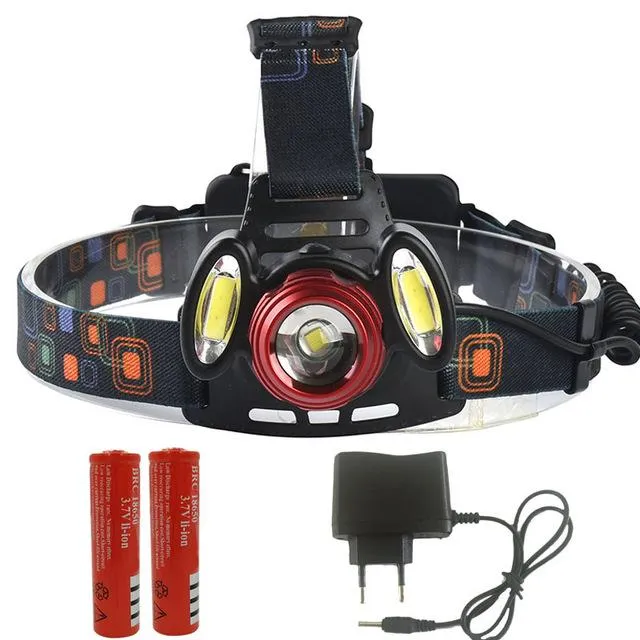 Litwod Z302305  3 pcs chips led headlamp headlight cree xml t6 zoomable head lamp waterproof lights rechargeable 18650 battery