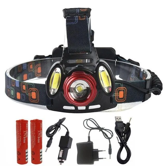 Litwod Z302305  3 pcs chips led headlamp headlight cree xml t6 zoomable head lamp waterproof lights rechargeable 18650 battery