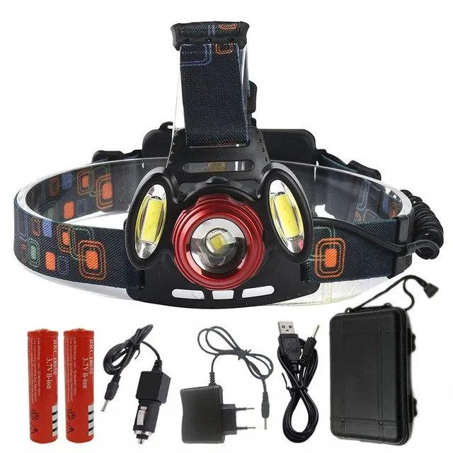 Litwod Z302305  3 pcs chips led headlamp headlight cree xml t6 zoomable head lamp waterproof lights rechargeable 18650 battery