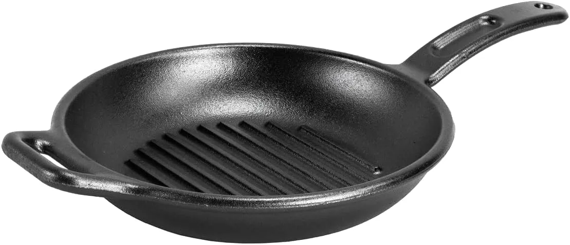 Lodge BOLD 10 Inch Seasoned Cast Iron Grill Pan; Design-Forward Cookware