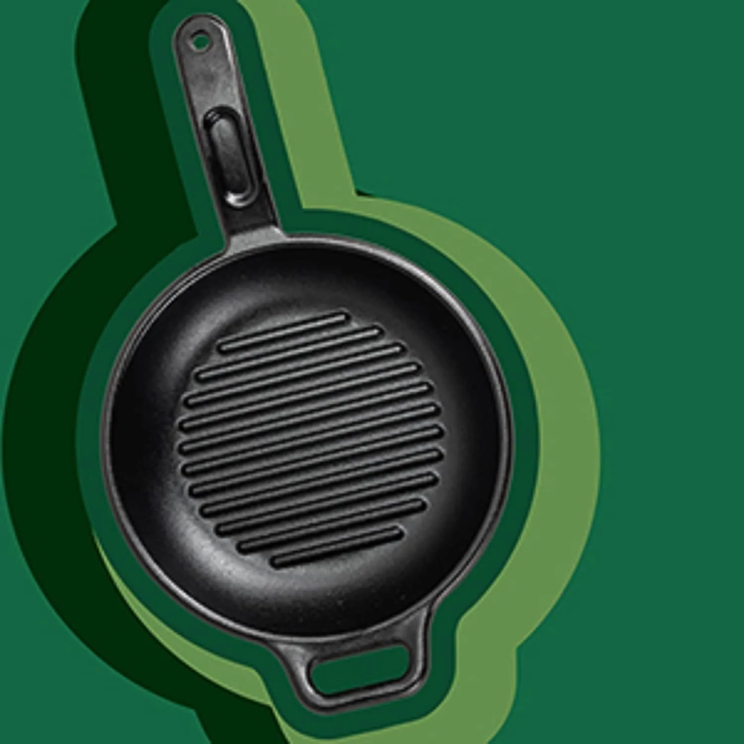 Lodge BOLD 10 Inch Seasoned Cast Iron Grill Pan; Design-Forward Cookware