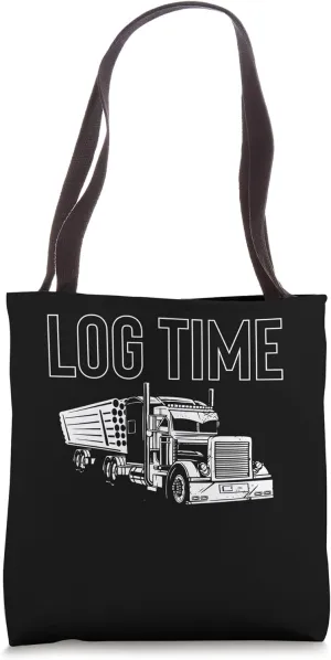 Log Time Log Tree Trucker Tote Bag