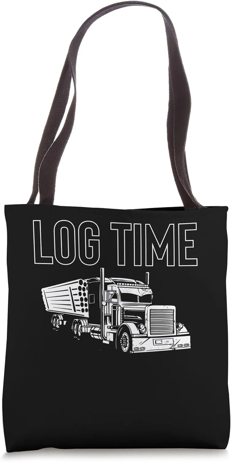 Log Time Log Tree Trucker Tote Bag