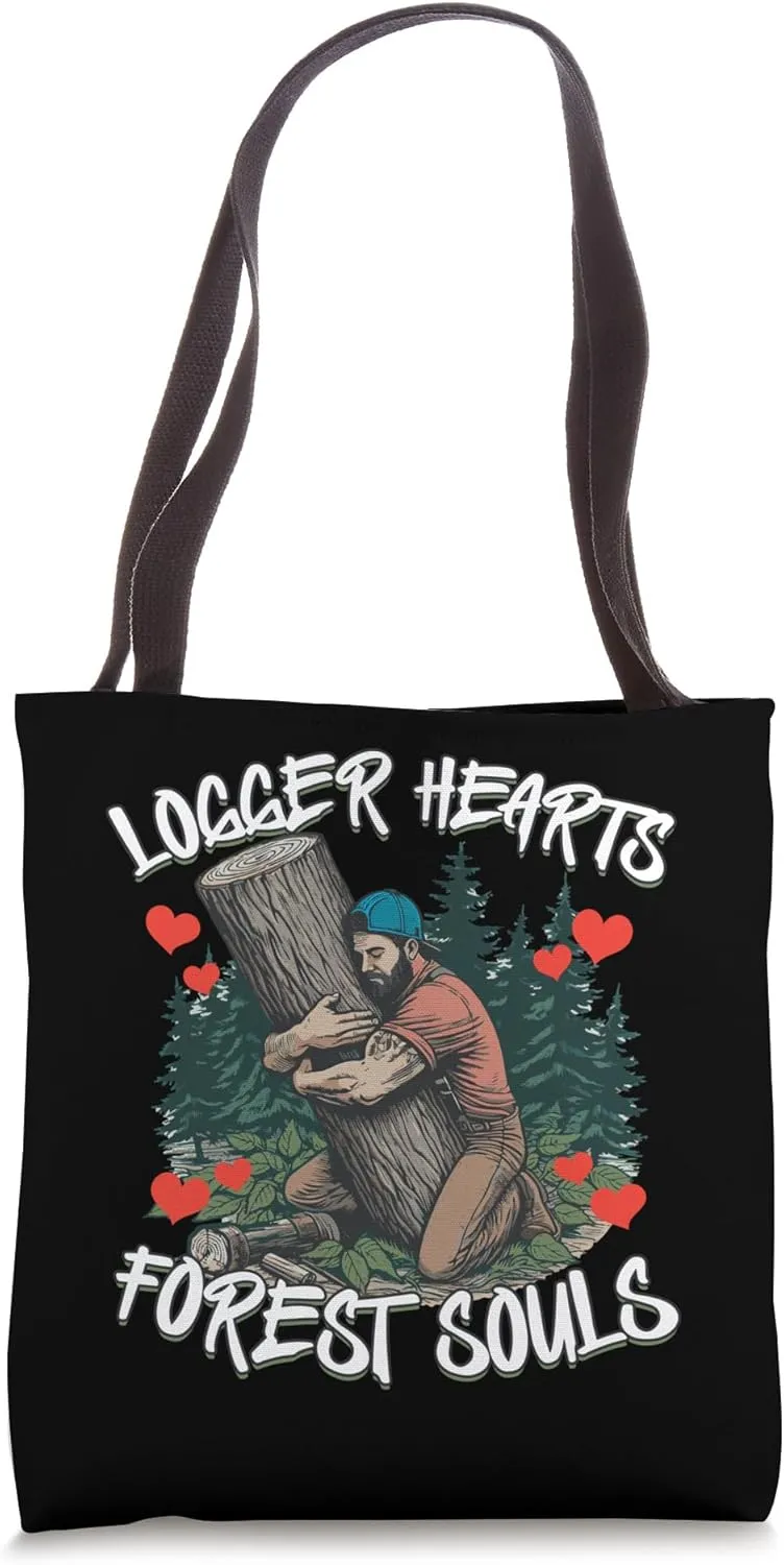 Logger Hearts, Forest Souls - Eco-Friendly Bond Logging Tote Bag