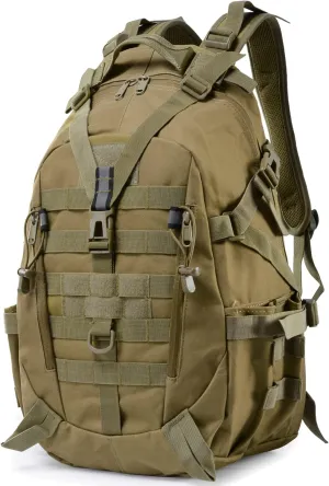 Long Keeper 35L Military Tactical Backpack Army 3 Days Assault Bag Women Hiking Camping Molle Rucksack Daypacks (Khaki)