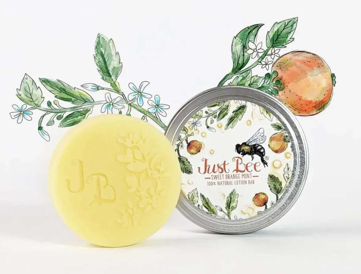 Lotion Bar Naturally Gathered Beeswax Sweet Orange Mint