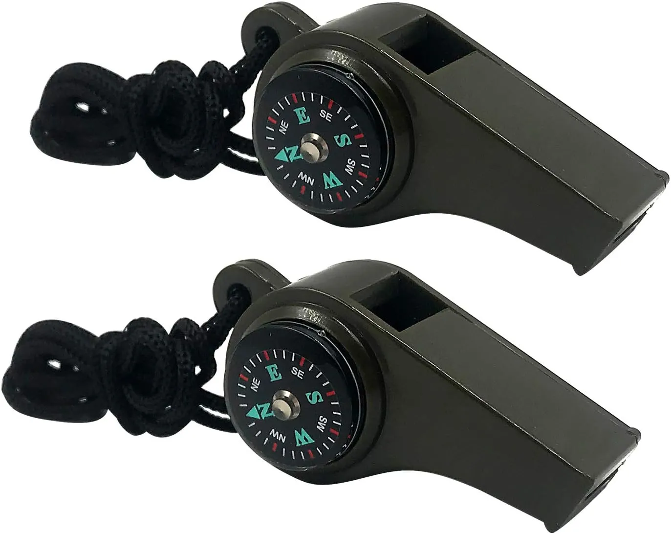 Loud 3-in-1 Survival Whistle x2 - Stay Safe Outdoors!