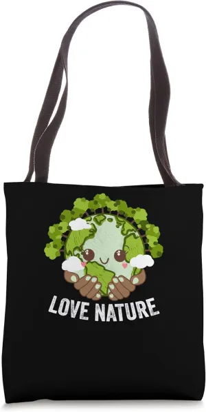Love Nature Sustainable Ecology Zero Waste Ecosystem Trees Tote Bag