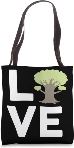 LOVE Tree Hugger Nature Environmentalist Tote Bag