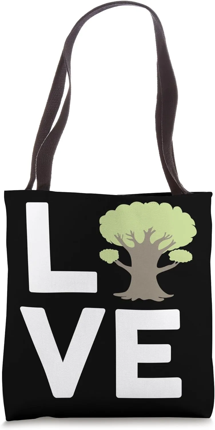 LOVE Tree Hugger Nature Environmentalist Tote Bag