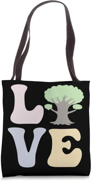 LOVE Tree Hugger Nature Environmentalist Tote Bag