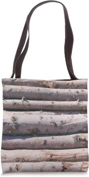 Lumber Stack Wood Stack Tree Stack Tote Bag