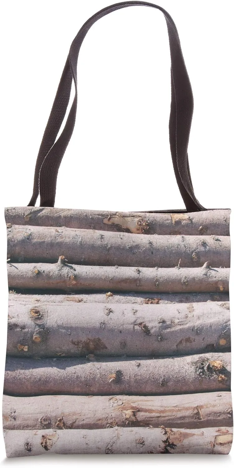 Lumber Stack Wood Stack Tree Stack Tote Bag