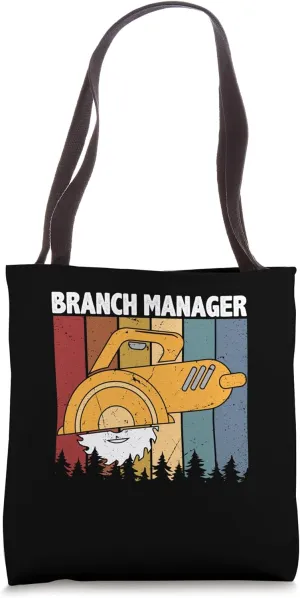 Lumberjack Art Arborist Logger Branch Manager Vintage Sunset Tote Bag