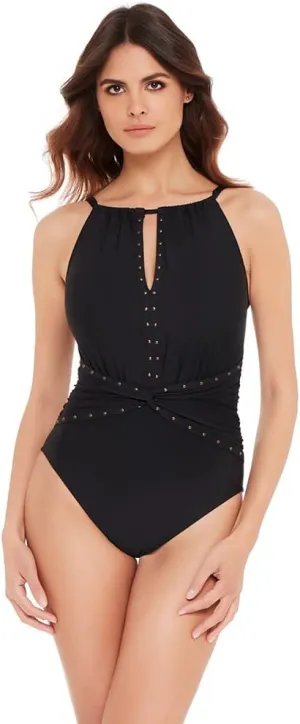 MagicSuit Women's Swimwear Riveted Diana Soft Cup Adjustable Strap One Piece Swimsuit