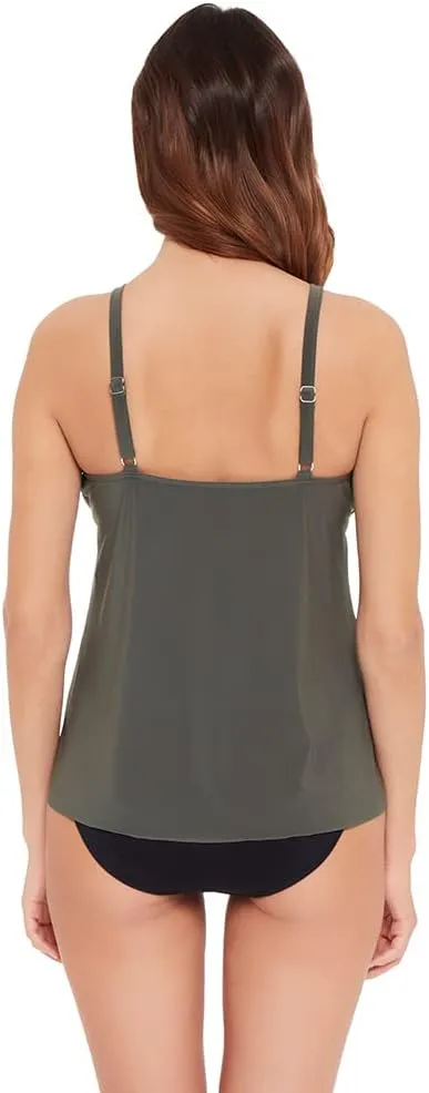 MagicSuit Women's Swimwear Riveted Donna Soft Cup Adjustable Strap Tankini Top