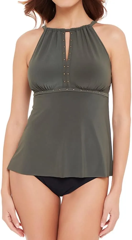 MagicSuit Women's Swimwear Riveted Donna Soft Cup Adjustable Strap Tankini Top