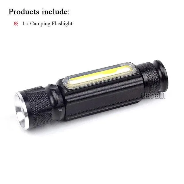 Magnet usb flashlight camping lamp zoom COB led flashlight  xml t6 torch rechargeable led lanterna waterproof 18650 battery