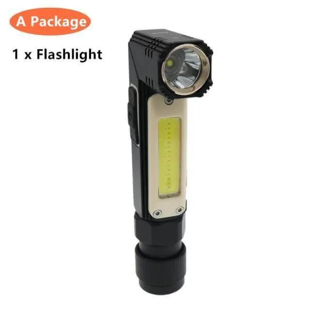 Magnetic Rechargeable Camping Flashlight - Adjustable Portable Outdoor Light