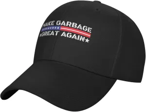 Make Garbage Great Again Fashionable Casquette Hat Breathable Adjustable Strap for Comfort Style Black