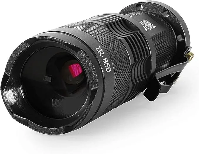 Maketheone IR Torch 3 Watt 850NM Infrared Light Night Vision Flashlight Torch - Infrared Light is Invisible to Human Eyes - to be Used with Night Vision Device (NOT Include Battery)