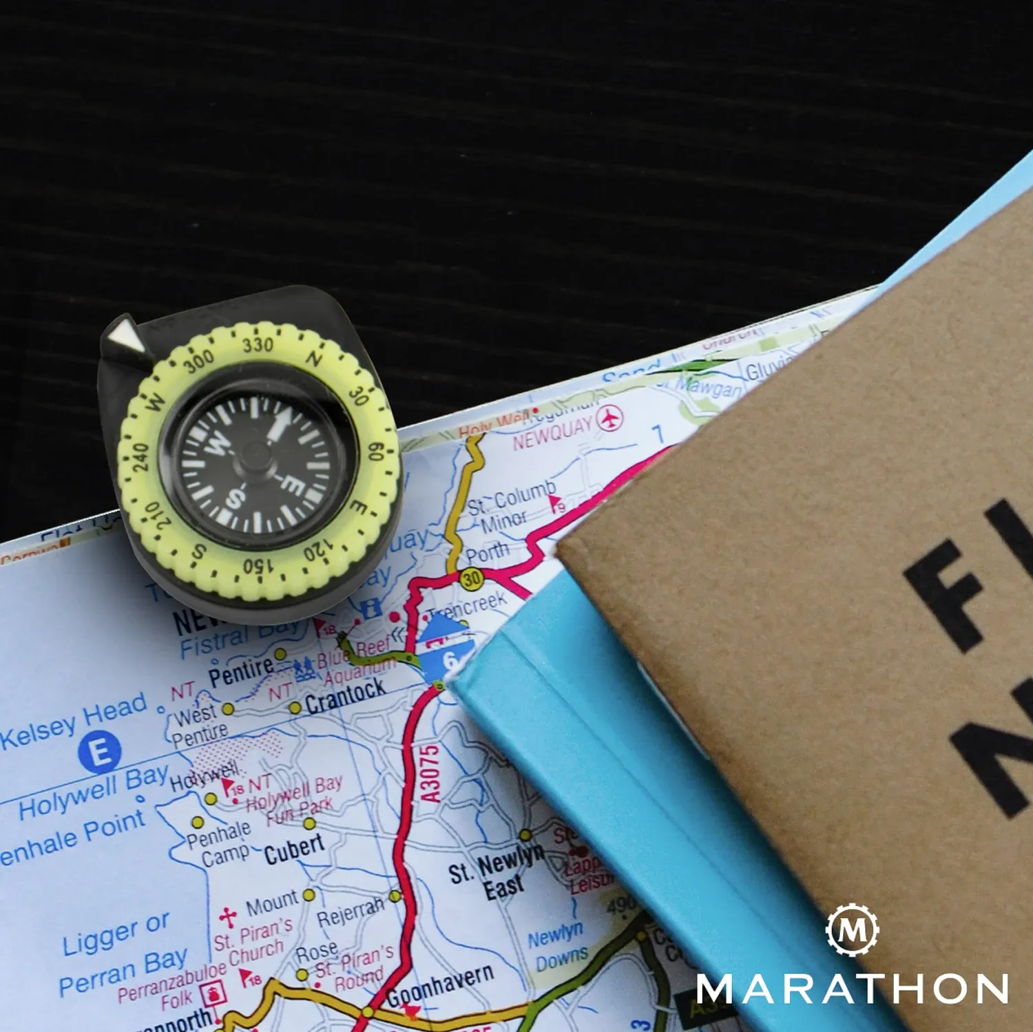 Marathon Glow-in-the-Dark Clip Compass
