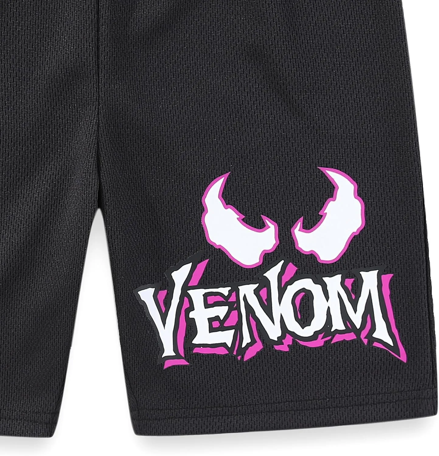 Marvel Spider-Man Venom Boys Hooded Athletic T-Shirt and Active Mesh Short Set for Big Kids