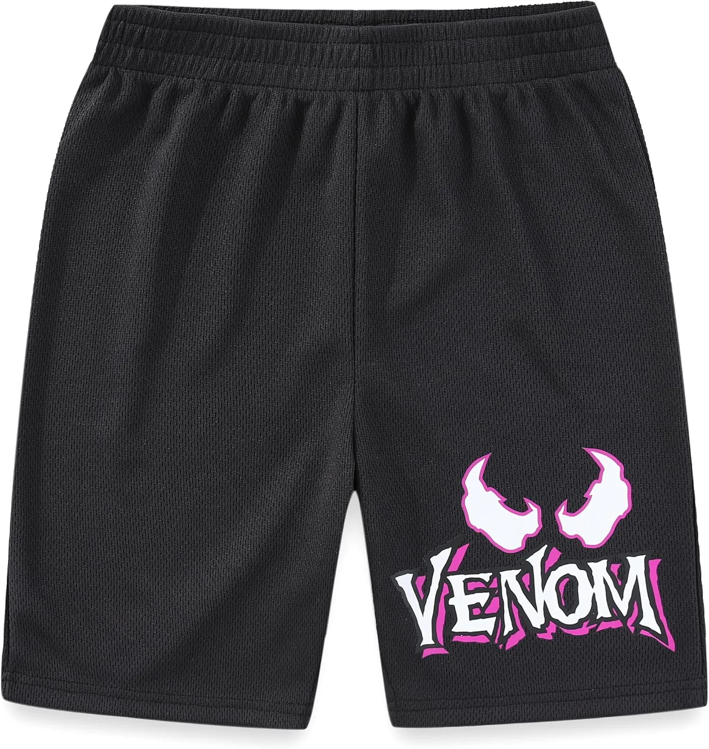 Marvel Spider-Man Venom Boys Hooded Athletic T-Shirt and Active Mesh Short Set for Big Kids