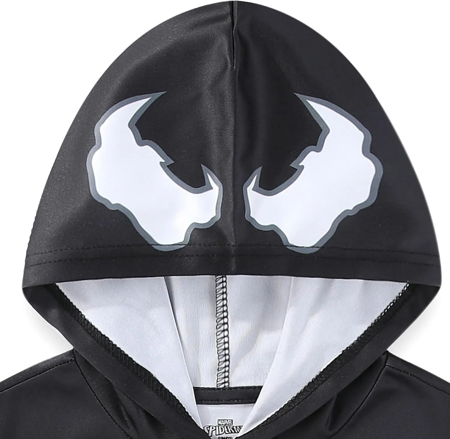 Marvel Spider-Man Venom Boys Hooded Athletic T-Shirt and Active Mesh Short Set for Big Kids