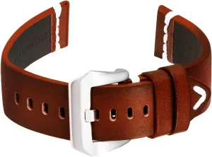 Men's Leather Watch Strap - Genuine Leather Strap with Stainless Steel Buckle and Strap Remover 20mm 22mm 24mm