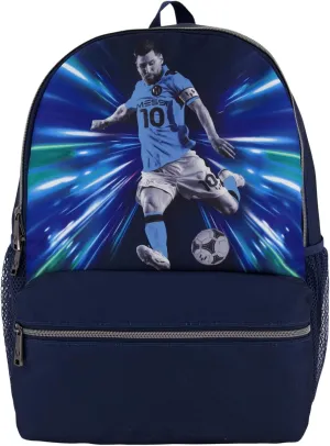 Men's Lifestyle Backpack, Bookbag with Pockets & Adjustable Straps, Blue, One Size