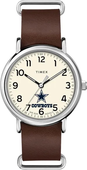 Men's NFL Weekender 40mm Quartz Leather Strap