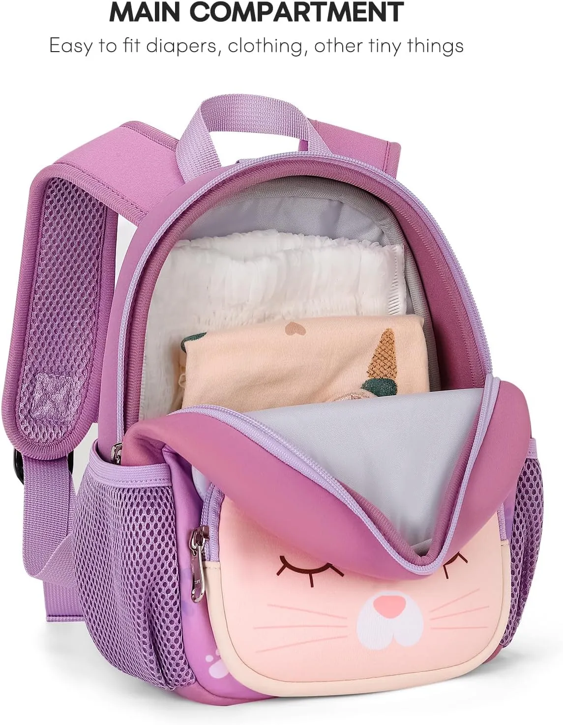 mibasies Backpack Leash for Toddlers 1-3: Baby Backpack with Leash for Boys Girls - Cat Backpack - 9inch Mini