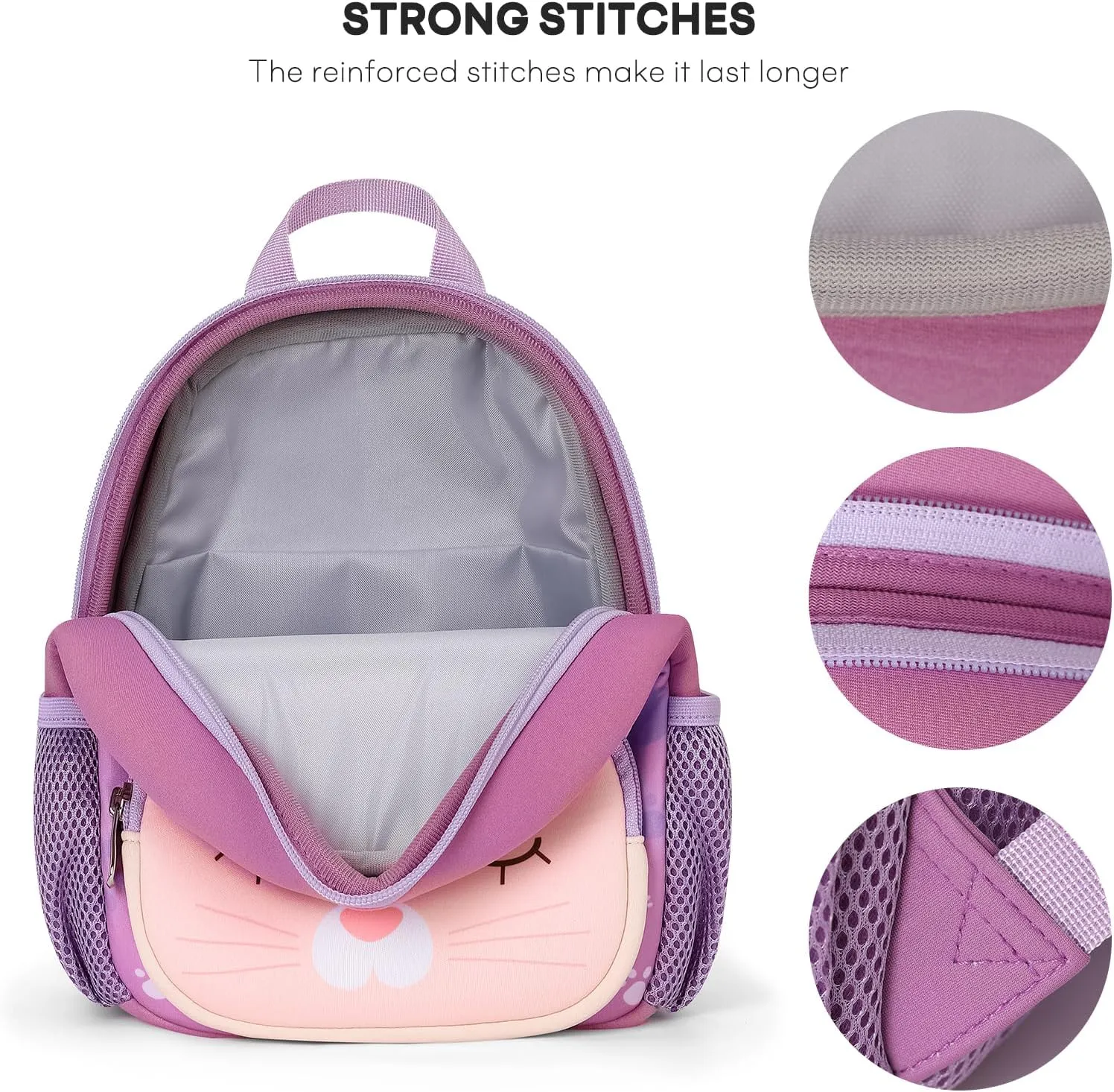 mibasies Backpack Leash for Toddlers 1-3: Baby Backpack with Leash for Boys Girls - Cat Backpack - 9inch Mini