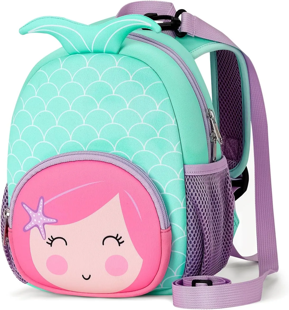 mibasies Backpack Leash for Toddlers 1-3: Baby Backpack with Leash for Boys Girls - Mermaid Backpack - 9inch Mini