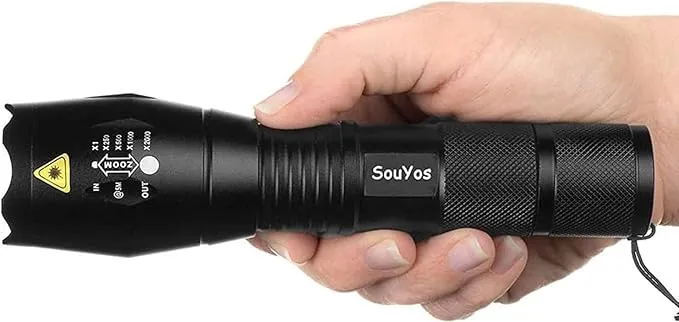 Military Grade Flashlight 2000 Lumen 5 Modes Water Resistant LED Flash Light (3-Pack)