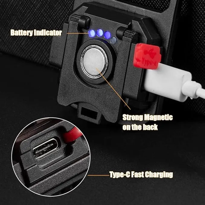 Mini LED Flashlight COB Rechargeable Keychain with 7 Light Modes Portable Pocket Light 500 Lumens Max with Folding Bracket Bottle Opener for Fishing Walking Camping (Type-1)